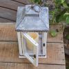 Rustic Cottage Wood and Metal Lantern - Farmhouse Decor and Outdoor Lighting