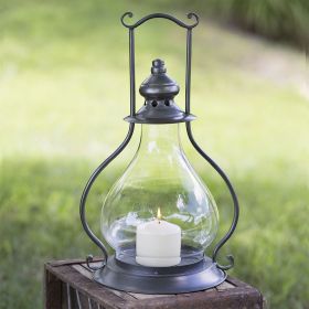 Sydney Candle Lantern in Gun Metal Finish - Stylish Home Decor Accent