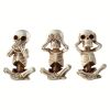 3pcs Skeletons Statue, Halloween Figurines Home Decorative Decor,Fantastic Ornaments Skull , Home Office Room Decor Birthday Halloween ,Indoor Home De