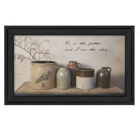 Trendy Decor 4U "He is the Potter" Framed Wall Art, Modern Home Decor Framed Print for Living Room, Bedroom & Farmhouse Wall Decoration by Billy Jacob