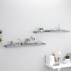 Floating Wall Shelves 2 pcs Gray 47.2"x9.3"x1.5" MDF