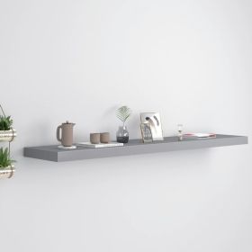 Floating Wall Shelf Gray 47.2"x9.3"x1.5" MDF