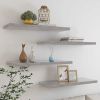 Floating Wall Shelves 4 pcs Concrete Gray 31.5"x9.3"x1.5" MDF