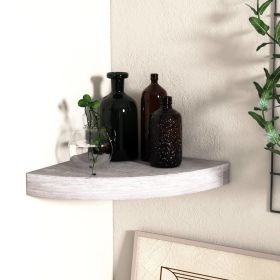 Wall Corner Shelf Concrete Gray 13.7"x13.7"x1.4" MDF