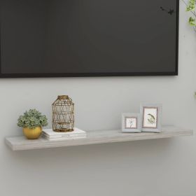 Floating Wall Shelf Concrete Gray 47.2"x9.3"x1.5" MDF