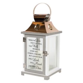 Carson Home Accents 57447 Walk Beside Us Memorial Battery Flameless Lantern