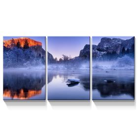 3 Panels Framed Nature Landscape Canvas Wall Art Decor,3 Pieces Mordern Canvas Decoration Painting for Office,Dining room,Living room, Bedroom Decor-R