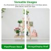 Wooden Plant Stand 3-Tier Potted Flower Shelf Multi-tier Flower Pot Rack Holder Triangle Ladder Plant Vase Display Rack 82lbs Max Load for Indoor Pati