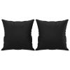 Throw Pillows 2 pcs Black 15.7"x15.7" Faux Leather