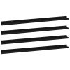 Wall Shelves 4 pcs Black 45.3"x3.5"x1.2"