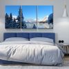 3 Panels Framed Winter Landscape Canvas Wall Art Decor,3 Pieces Mordern Canvas Decoration Painting for Office,Dining room,Living room, Bedroom Decor-R