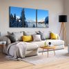 3 Panels Framed Winter Landscape Canvas Wall Art Decor,3 Pieces Mordern Canvas Decoration Painting for Office,Dining room,Living room, Bedroom Decor-R