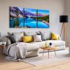 3 Panels Framed Nature Landscape Mountain & Lake Canvas Wall Art Decor,3 Pieces Mordern Canvas Decoration Painting for Office,Dining room,Living room,