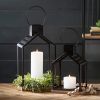 Sullivans 22.25" & 17" Black Metal Modern Lantern Set of 2