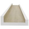 Wall Shelves 2 pcs White and Sonoma Oak 23.6"x3.5"x1.2"