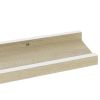 Wall Shelves 2 pcs White and Sonoma Oak 23.6"x3.5"x1.2"