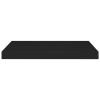 Floating Wall Shelves 2 pcs Black 23.6"x9.3"x1.5" MDF