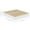 Floating Wall Shelves 2 pcs Oak and White 9.1"x9.3"x1.5" MDF