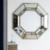 40" x 40" Oversized Silver Octagon Mirror, Mid-Century Modern Accent Mirror, for Living Room, Entryway, Bedroom, Hallway