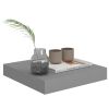 Floating Wall Shelves 2 pcs Gray 9.1"x9.3"x1.5" MDF