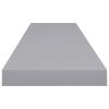 Floating Wall Shelves 2 pcs Gray 47.2"x9.3"x1.5" MDF