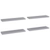 Floating Wall Shelves 4 pcs Gray 35.4"x9.3"x1.5" MDF