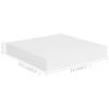 Floating Wall Shelf White 9.1"x9.3"x1.5" MDF