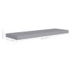 Floating Wall Shelves 4 pcs Gray 31.5"x9.3"x1.5" MDF