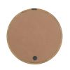 20" x 20" Circle Wall Mirror with Wooden Frame, Wall Mirror for Living Room, Dining Room, Foyer, Bathroom, Office