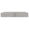 Floating Wall Shelves 4 pcs Concrete Gray 9.1"x9.3"x1.5" MDF