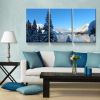 3 Panels Framed Winter Landscape Canvas Wall Art Decor,3 Pieces Mordern Canvas Decoration Painting for Office,Dining room,Living room, Bedroom Decor-R