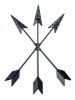 Iron Arrow Wall Decor Hanging Native American Arrow Decor with Sprinkles of Gold for Bedroom Living Room Kitchen Rustic Style Metal Art for Home Inter