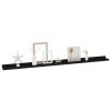 Wall Shelves 2 pcs Black 45.3"x3.5"x1.2"