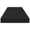 Floating Wall Shelves 2 pcs Black 35.4"x9.3"x1.5" MDF