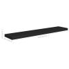 Floating Wall Shelves 2 pcs Black 47.2"x9.3"x1.5" MDF