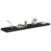 Floating Wall Shelves 2 pcs Black 47.2"x9.3"x1.5" MDF