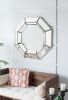 40" x 40" Oversized Silver Octagon Mirror, Mid-Century Modern Accent Mirror, for Living Room, Entryway, Bedroom, Hallway