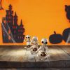 3pcs Skeletons Statue, Halloween Figurines Home Decorative Decor,Fantastic Ornaments Skull , Home Office Room Decor Birthday Halloween ,Indoor Home De