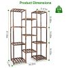 Multi-tier Wooden Plant Stand 11 Potted Flower Display Shelf Rack Vase Holder for Patio Balcony Garden