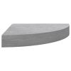 Wall Corner Shelves 2 pcs Concrete Gray 9.8"x9.8"x1.4" MDF