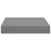 Floating Wall Shelves 2 pcs Gray 9.1"x9.3"x1.5" MDF