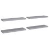 Floating Wall Shelves 4 pcs Gray 31.5"x9.3"x1.5" MDF