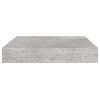 Floating Wall Shelves 4 pcs Concrete Gray 9.1"x9.3"x1.5" MDF