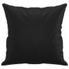 Throw Pillows 2 pcs Black 15.7"x15.7" Faux Leather