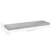 Floating Wall Shelves 4 pcs Concrete Gray 31.5"x9.3"x1.5" MDF