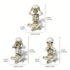 3pcs Skeletons Statue, Halloween Figurines Home Decorative Decor,Fantastic Ornaments Skull , Home Office Room Decor Birthday Halloween ,Indoor Home De