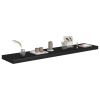 Floating Wall Shelves 4 pcs Black 47.2"x9.3"x1.5" MDF