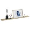 Wall Shelves 4 pcs White and Sonoma Oak 39.4"x3.5"x1.2"