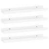 Wall Shelves 4 pcs High Gloss White 15.7"x3.5"x1.2"