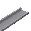 Wall Shelves 4 pcs Gray 45.3"x3.5"x1.2"